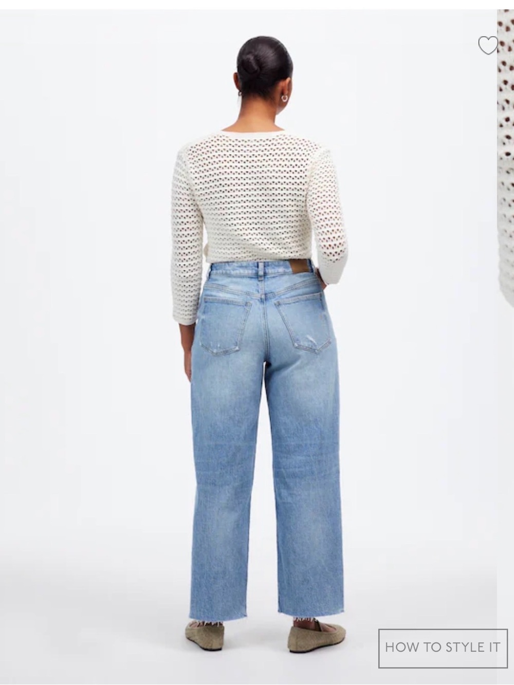Madewell Women’s Curvy Perfect Vintage Wide Leg Crop Jeans Sz 31 - Picture 3 of 14